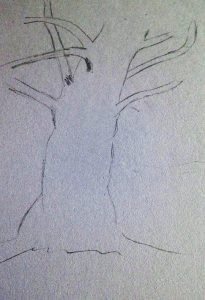 Tutoriel étape par étape pour dessiner un tronc d'arbre réaliste.