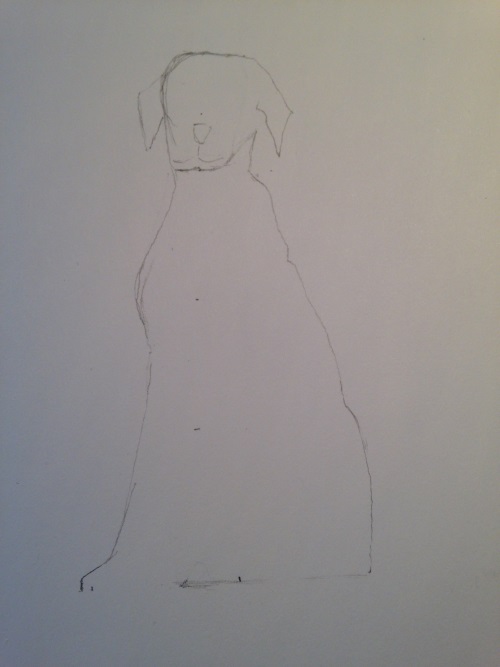 dessin des formes de base pour dessiner un dalmatien