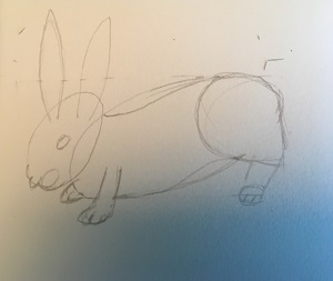 Affinage des contours du lapin après suppression des formes géométriques