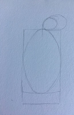 construction du pingouin avec formes géométriques simples (rectangle, cercle, ovales)