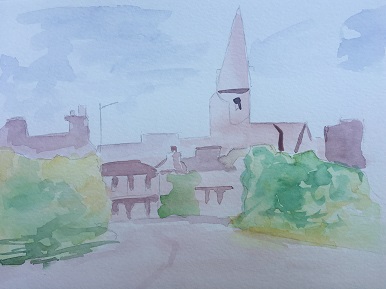 Peindre facilement des paysages éloignés à l'aquarelle.