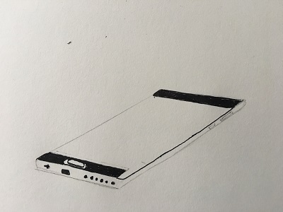 Encrage téléphone feutre