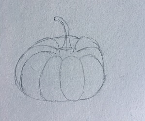 quartiers de citrouille en perspective