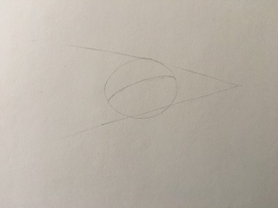 forme ovale simple de la noix avec ouverture centrale esquissée