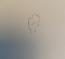 dessin du cœur du crocus au crayon