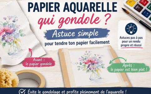 papier aquarelle gondole comment tendre feuille aquarelle debutant