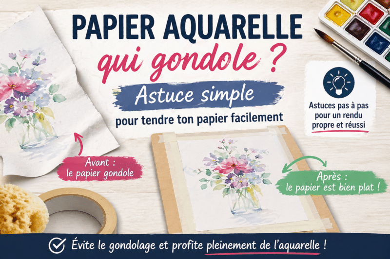 papier aquarelle gondole comment tendre feuille aquarelle debutant