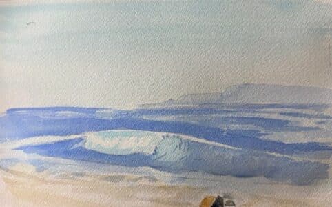 Peindre une vague à l’aquarelle pas à pas pour débutant