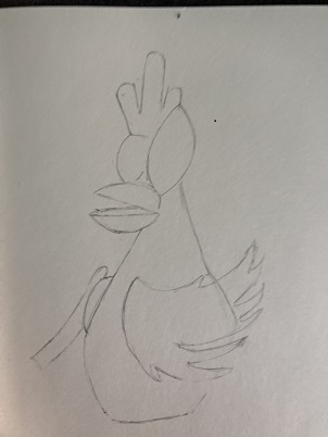 dessiner le corps et les ailes d’une poule facilement