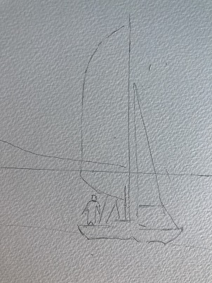 Comment dessiner un voilier sur la plage facilement.