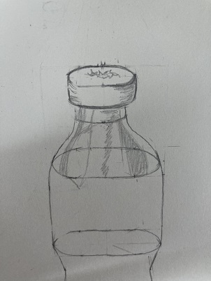 premières ombres légères sur le bouchon et le goulot