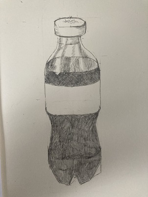 ombrage complet de la bouteille avec zones claires centrales