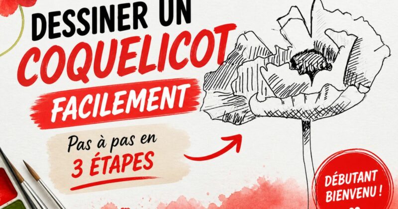 dessiner un coquelicot facilement dessin fleur crayon debutant pas a pas