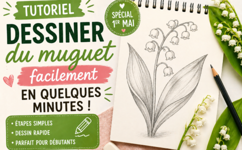 dessiner du muguet facilement tutoriel étape par étape débutant