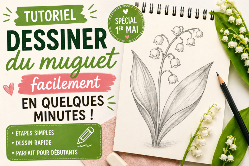dessiner du muguet facilement tutoriel étape par étape débutant