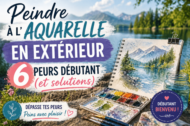 peindre à l’aquarelle en extérieur peurs débutant et solutions