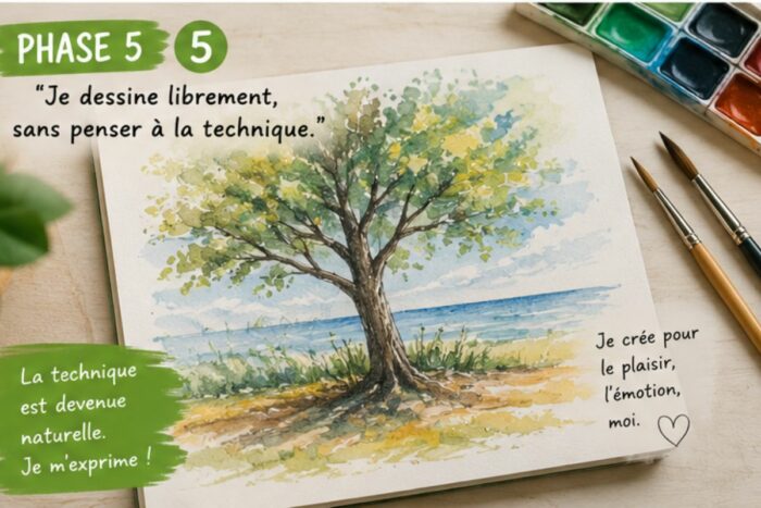 dessin libre expression artistique plaisir créativité confiance