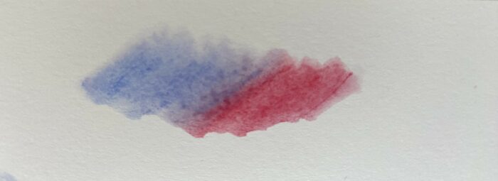 Diffusion des pigments après passage de l’eau sur crayons aquarelle
