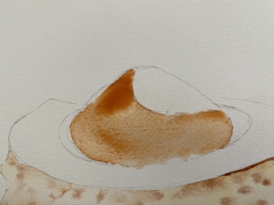châtaigne aquarelle dégradé brun lumière volume débutant