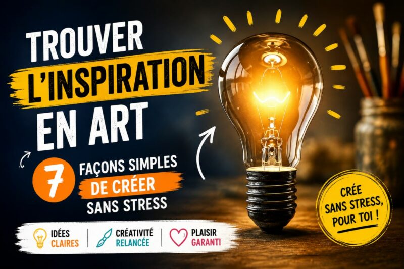 trouver l’inspiration en art créativité dessin peinture sans stress débutant idée lumineuse
