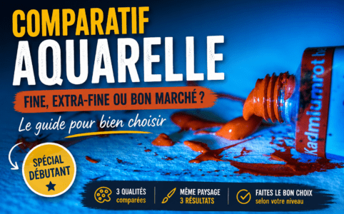 comparatif aquarelle fine extra-fine et bon marché pour choisir sa peinture quand on débute
