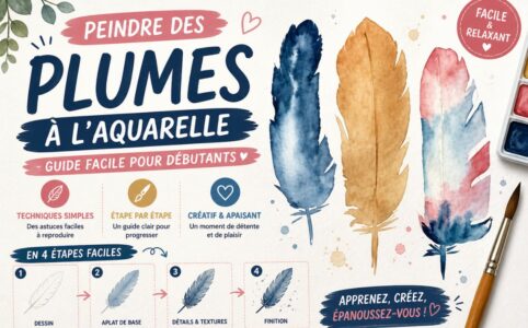 Peindre des plumes à l’aquarelle facilement avec un guide pour débutants et des techniques simples