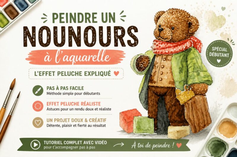Nounours à l’aquarelle : effet peluche expliqué facilement