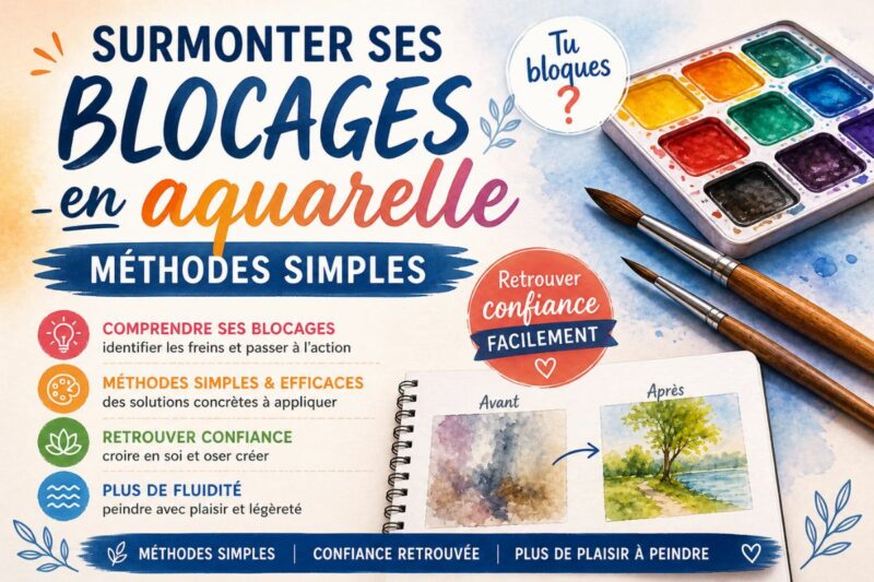 Surmonter ses blocages en aquarelle avec des méthodes simples pour retrouver confiance et fluidité