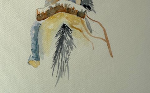 cavalier à l'aquarelle