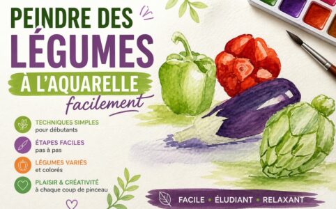 Peindre des légumes à l’aquarelle facilement tutoriel débutant pas à pas