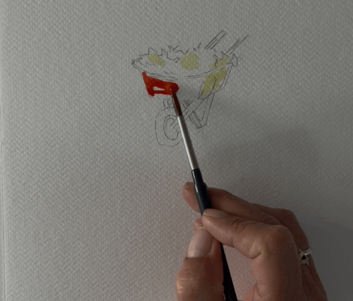 premier lavis brouette aquarelle