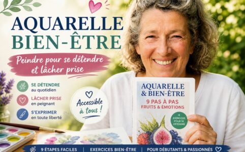 Aquarelle bien-être peindre pour se détendre et lâcher prise avec un livre aquarelle pour débutant