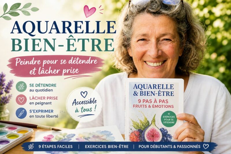 Aquarelle bien-être peindre pour se détendre et lâcher prise avec un livre aquarelle pour débutant