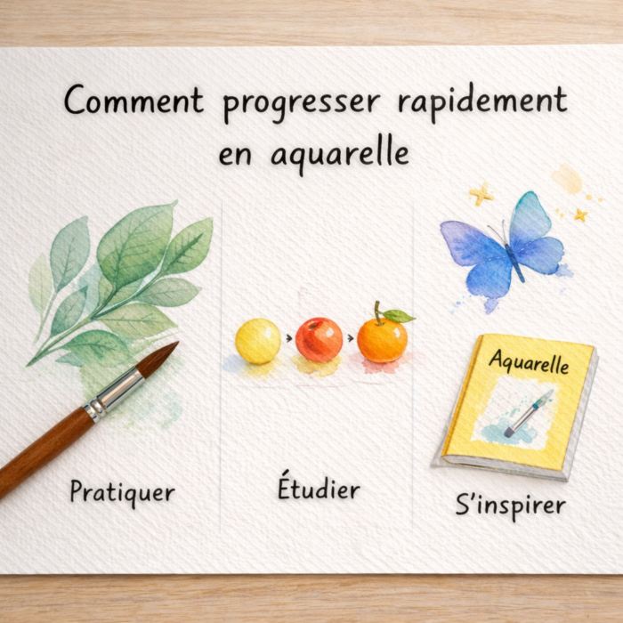 Méthodes pour progresser rapidement en aquarelle débutant : pratiquer, étudier et s’inspirer