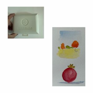 palette aquarelle Sennelier Student avec démonstration paysage à l'aquarelle