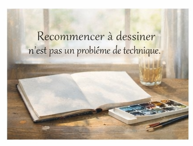 Carnet de dessin avec trait léger au crayon