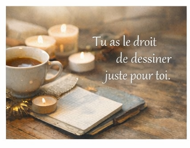 Moment calme avec carnet et crayon