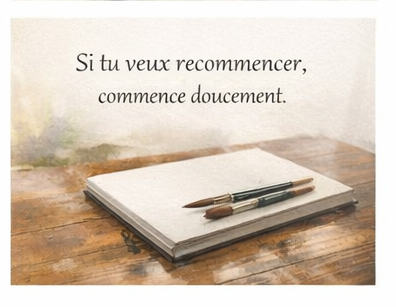 Aquarelle en cours avec pinceau sur papier