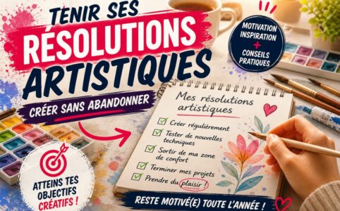 carnet avec resolutions artistiques pour dessiner et peindre sans pression à l’aquarelle