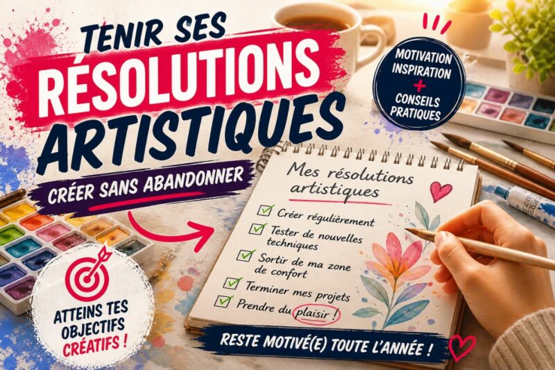 carnet avec resolutions artistiques pour dessiner et peindre sans pression à l’aquarelle