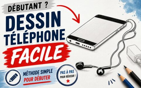 dessiner un telephone facilement dessin objet crayon debutant smartphone simple