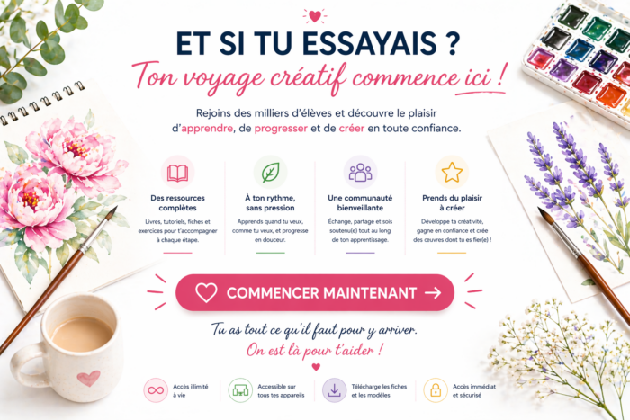 commencer dessin et aquarelle debutant avec methode simple confiance creativite et progression
