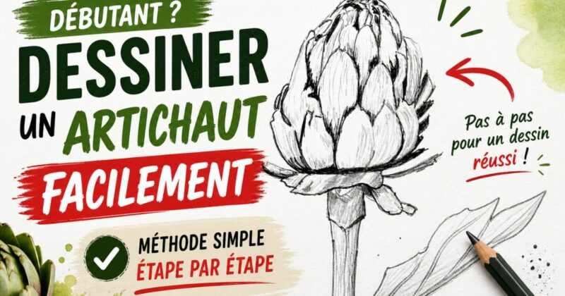 dessiner un artichaut facilement dessin crayon debutant methode etape par etape