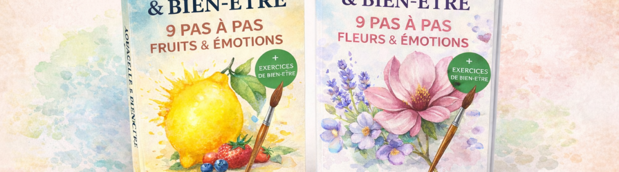 livres aquarelle bien etre debutant fruits et fleurs pas a pas