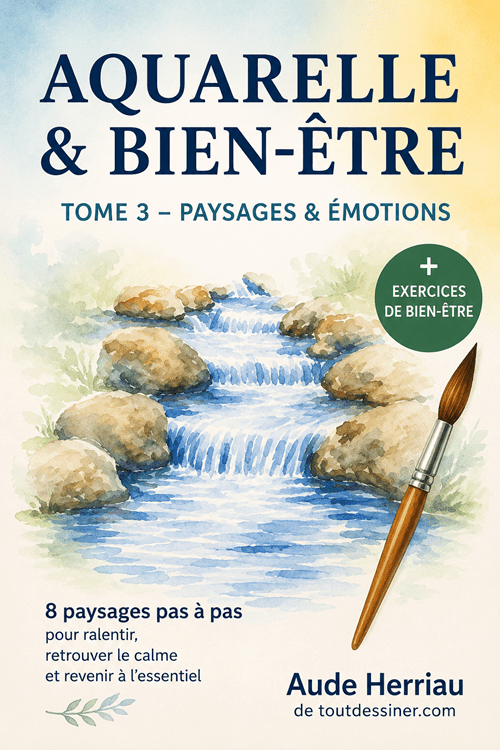 Livre « Aquarelle & Bien-être : Les Fleurs », pas à pas pour peindre des fleurs à l’aquarelle et développer sa créativité.