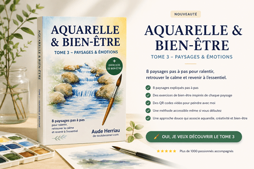 Livre Aquarelle et Bien-être Paysages et Émotions.