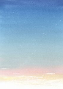 Dégradé bleu en aquarelle s'éclaircissant progressivement vers le blanc du papier